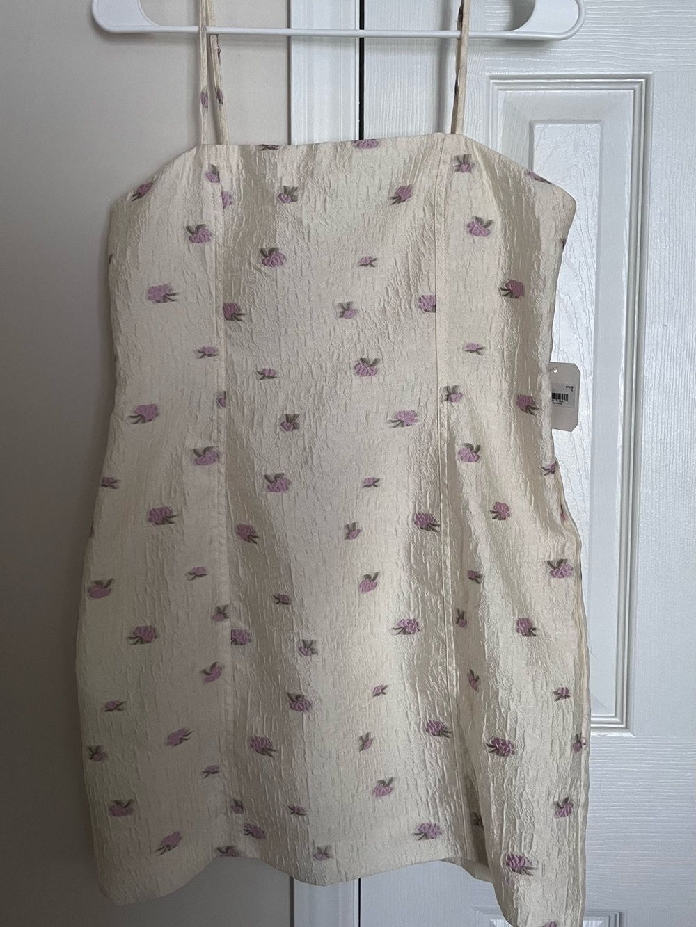 Altar’d State Cream Floral Mini Dress with Floral Accents Size Large NWT